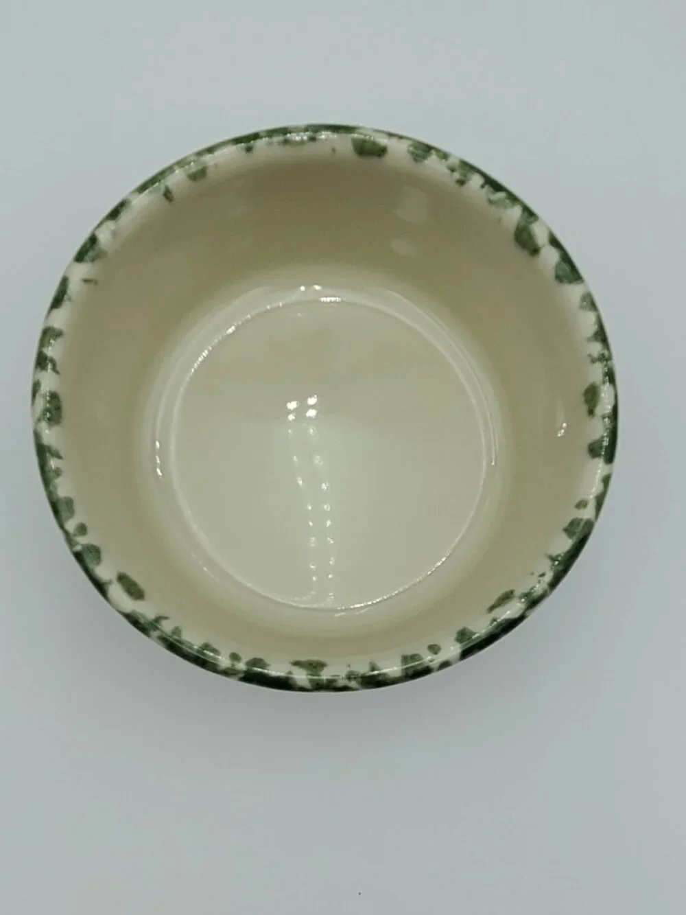 Workshops of Gerald E. Henn Green Spongeware Utility Crock Green Sponge Bowl